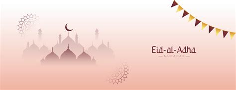 Eid Al Adha Mubarak Bakrid Festival With Mosque Banner Design 23252791