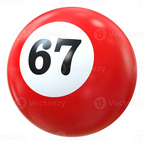 67 number 3d ball red 36307615 PNG