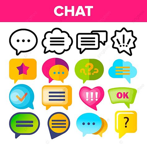 Cute Speech Bubble Vector Hd Png Images Speech Bubble Icon Set Vector