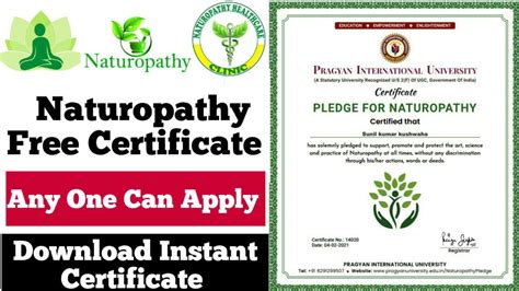 Naturopathy Free Certificate Free Quiz With Certificate Youtube