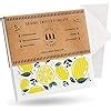 SUPERSCANDI 5 Pack 3 Printed 2 White Cloths Printed Lemon Swedish