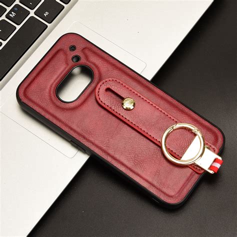 For Nothing Phone 2a Wristband Leather Back Phone Case Red