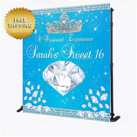 Diamond Backdrop Diamonds Step And Repeat Diamonds Birthday Etsy