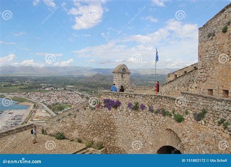 View of Palamidi Castle, Built in 1714, and Surrounding Landscape ...