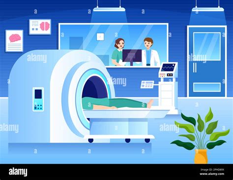 Patient In Ct Scanner Stock Vector Images Alamy