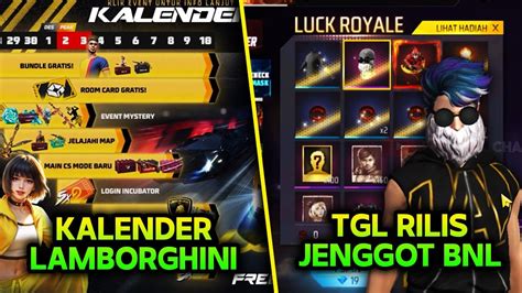 BOCORAN TGL RILIS EVENT JENGGOT BNL KALENDER FF X LAMBORGHINI TERBARU