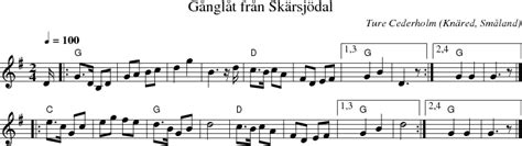 FolkWiki Musik Gånglåt från Skärsjödal