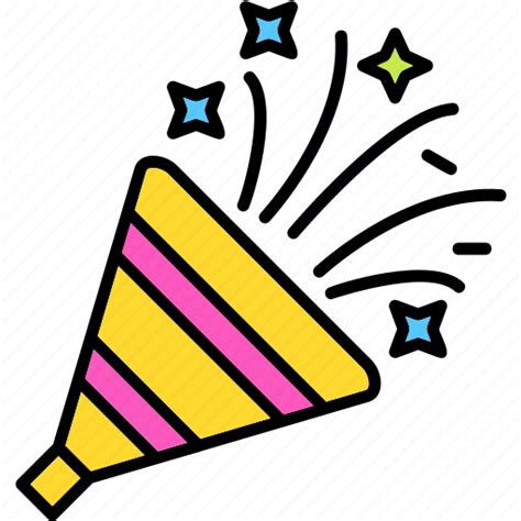 Confetti Birthday Celebration Events Firework Fun Party Icon