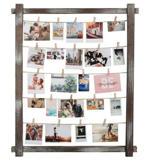 J JACKCUBE DESIGN Rustic Wood Frame Photo Holder Hanging Picture ...