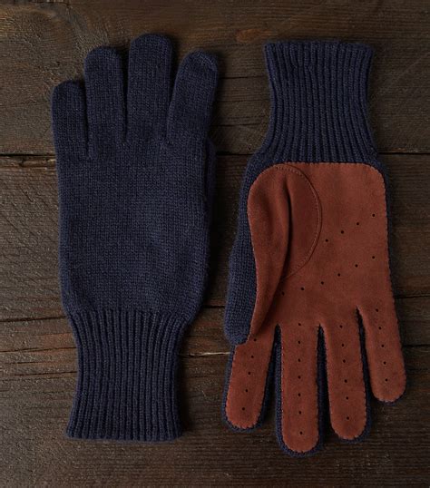 Mens Brunello Cucinelli Blue Cashmere Gloves Harrods Uk