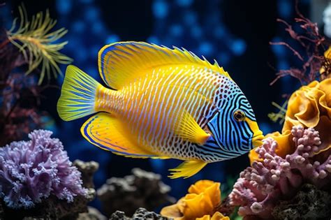 Premium Photo Multi Colored Fish Swimming In A Vibrant Coral Reef