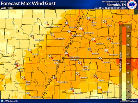 Nws Memphis On Twitter With The High Wind Warning Going Into Effect At 6am Tomorrow Here Is