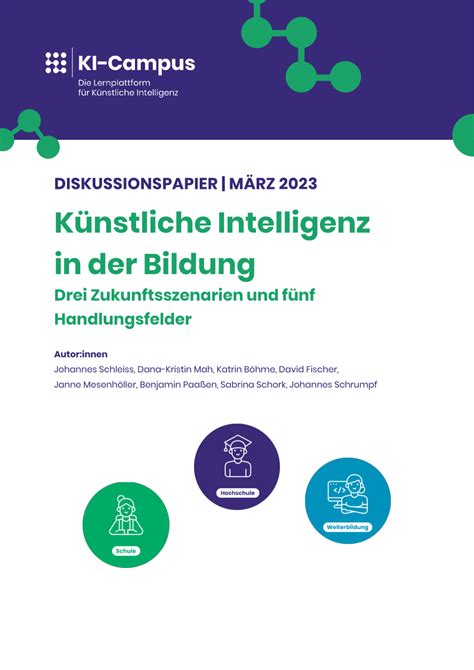 Pdf K Nstliche Intelligenz In Der Bildung Drei Zukunftsszenarien Und