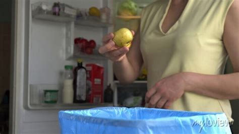 Throwing Food Waste In The Trash Household Food Loss Food Spoilage