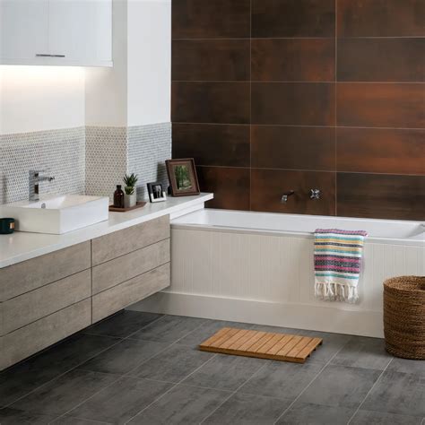 Rush Copper Metallic Rectified Ceramic Tile - Tiles at Source