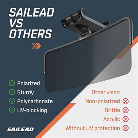 Sailead Sun Visor For Car Polarized Universal Car Visor Extender Sun