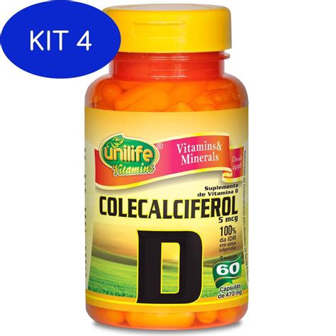 Kit Vitamina D Colecalciferol Capsulas Mg Unilife No Shoptime