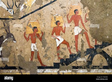 ancient Egyptian mural painting Stock Photo - Alamy