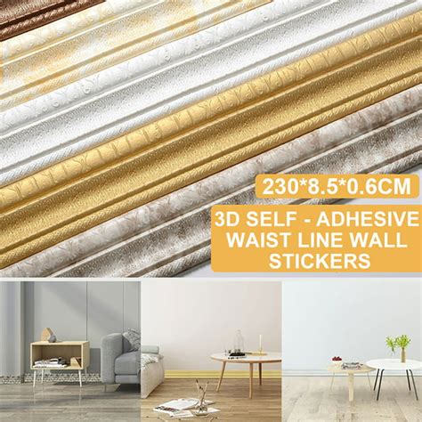 Heflashor 3d Wall Edging Self Adhesive Environmental Protection 3d Wall