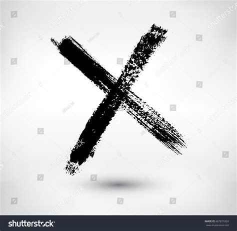 Xgrunge Letter X Vector Cross Sign Stock Vector Royalty Free