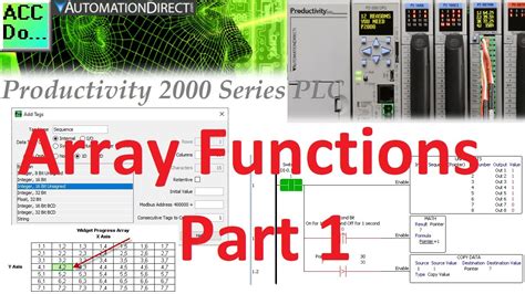 Productivity 2000 Plc Array Functions Part 1 Youtube