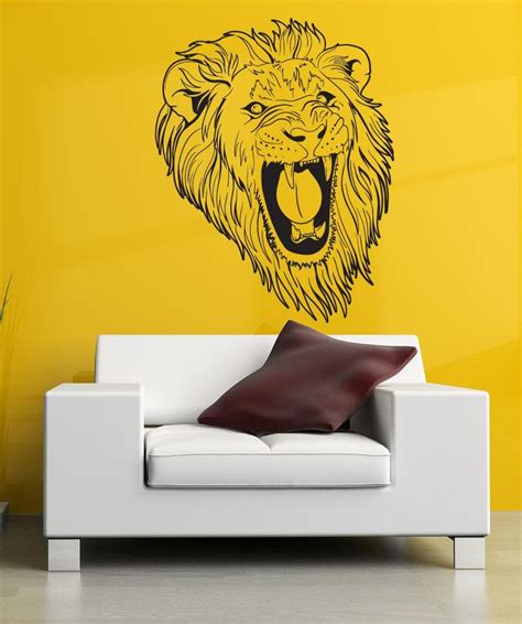 Vinyl Wall Decal Sticker Angry Lion #1253