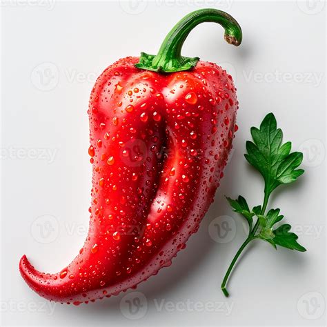 AI Generated Hot Chili Pepper On White Isolated Background AI Generated Image Stock