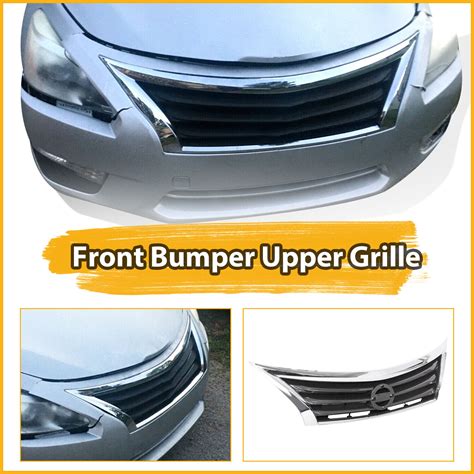 For 2013 2015 14 Nissan Altima Front Bumper Grille Upper Grill Assembly Chrome Ebay