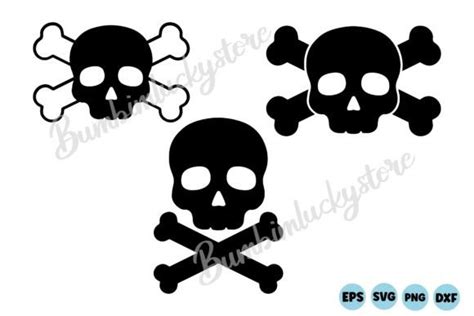 Skull Crossbones SVG Bundle Graphic by Bumbimluckystore · Creative Fabrica