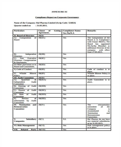 14 Compliance Report Templates Free Premium Templates