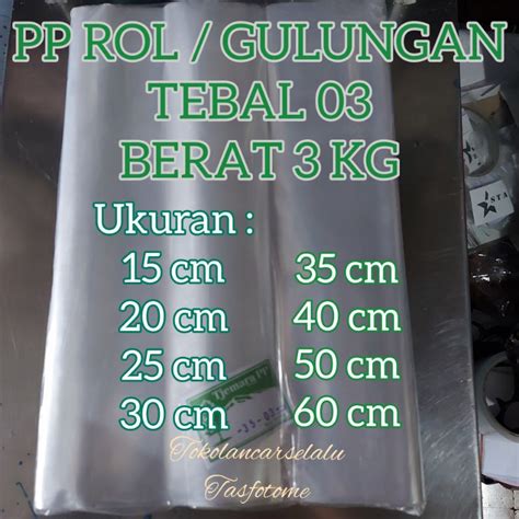 Jual Plastik Pp Rol Roll Rollan Gulungan Gulung