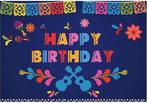 Buy Funnytree Mexican Fiesta Happy Birthday Party Backdrop Mexico