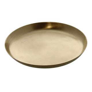 Round Gold Metal Serving Tray - Contemporary - Serving Trays - by ...