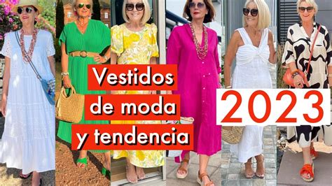 Vestidos 2023 2024moda Y Tendencia Para SeÑoras De 50 60 70 AÑos Moda Primavera Verano 2023