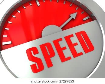 Speed Conceptual Meter Indicate Maximum Isolated Stock Illustration