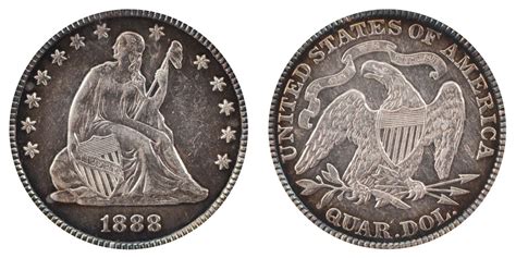 1888 Seated Liberty Quarter Coin Value Prices Photos And Info