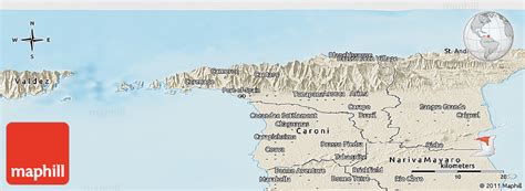 Shaded Relief Panoramic Map Of Saint George