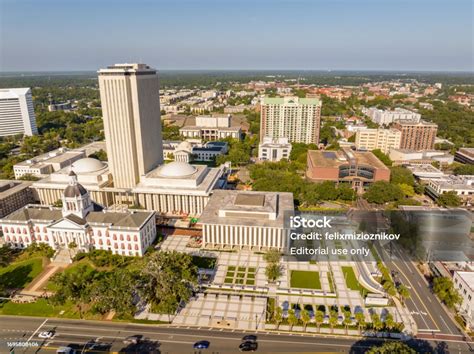 Aerial Drone Photo Of The Florida State Capitol Building And Museum