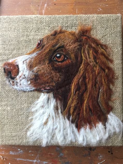 Needle Felted Dog Painting