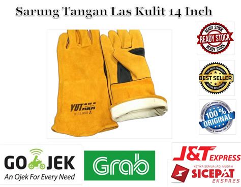 Jual Sarung Tangan Las Kulit Tebal Yutaka Inch Welding Glove Kota