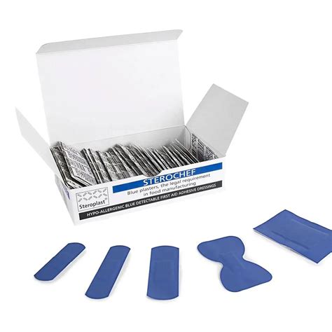 Blue Detectable Plasters 5 Assorted Sizes Medikit