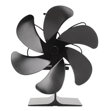 Sonew Ventilateur de poêle Poêle à 6 lames Eco Fan Noir Auto démarrage