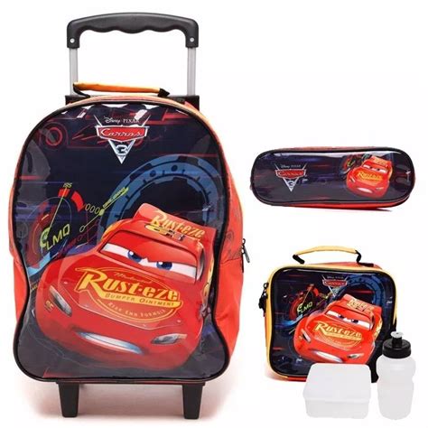 Kit Mochila Carros De Rodinha Original Tamanho Dermiwil Submarino