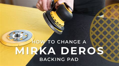 How To Change A Mirka Deros Backing Pad Youtube