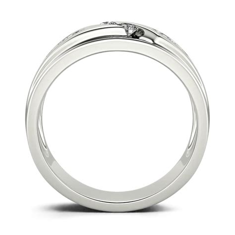 Jeulia Round Cut Sterling Silver Men S Band Jeulia Jewelry