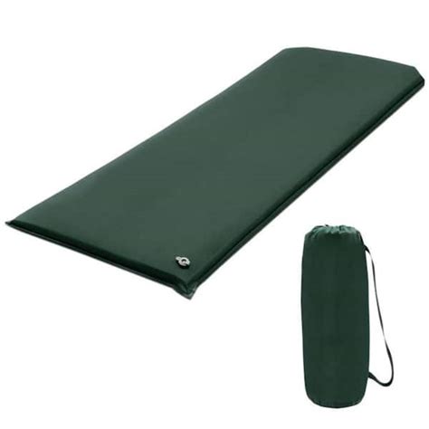 Afoxsos 75 In L X 28 In W Green Outdoor Portable Sleeping Pad