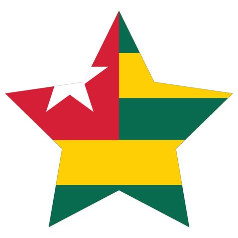 Togo flag. Togo flag shape 25862556 Vector Art at Vecteezy