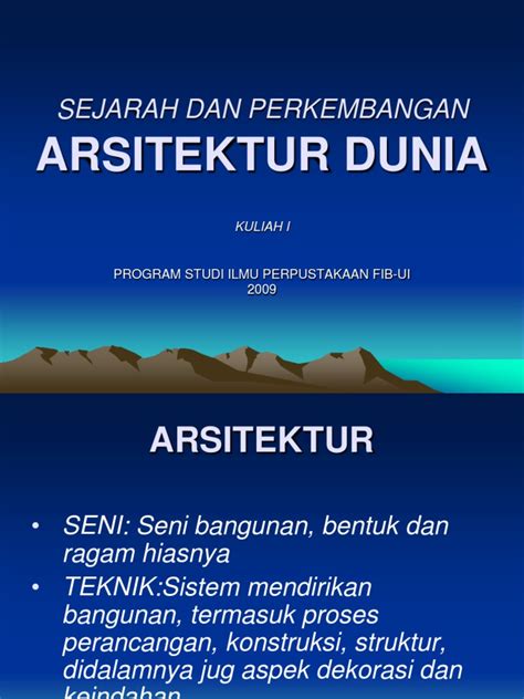 PDF Sejarah Dan Perkembangan Arsitektur Dunia DOKUMEN TIPS