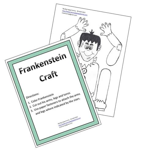 Frankenstein Craft Template