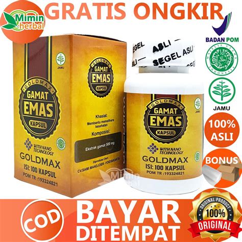 Walatra Gamat Emas Kapsul Isi 100 Original GoldMax Gold Max Shopee